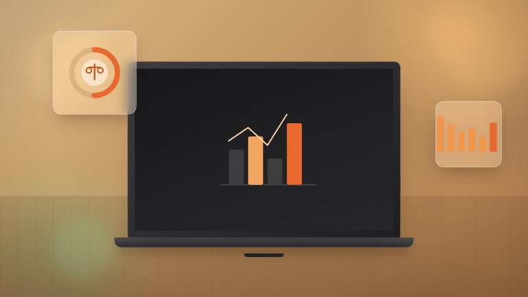 Illustration einer Waage, die Google Ads und SEO gegenüberstellt, Symbolbild für den Budget-Vergleich