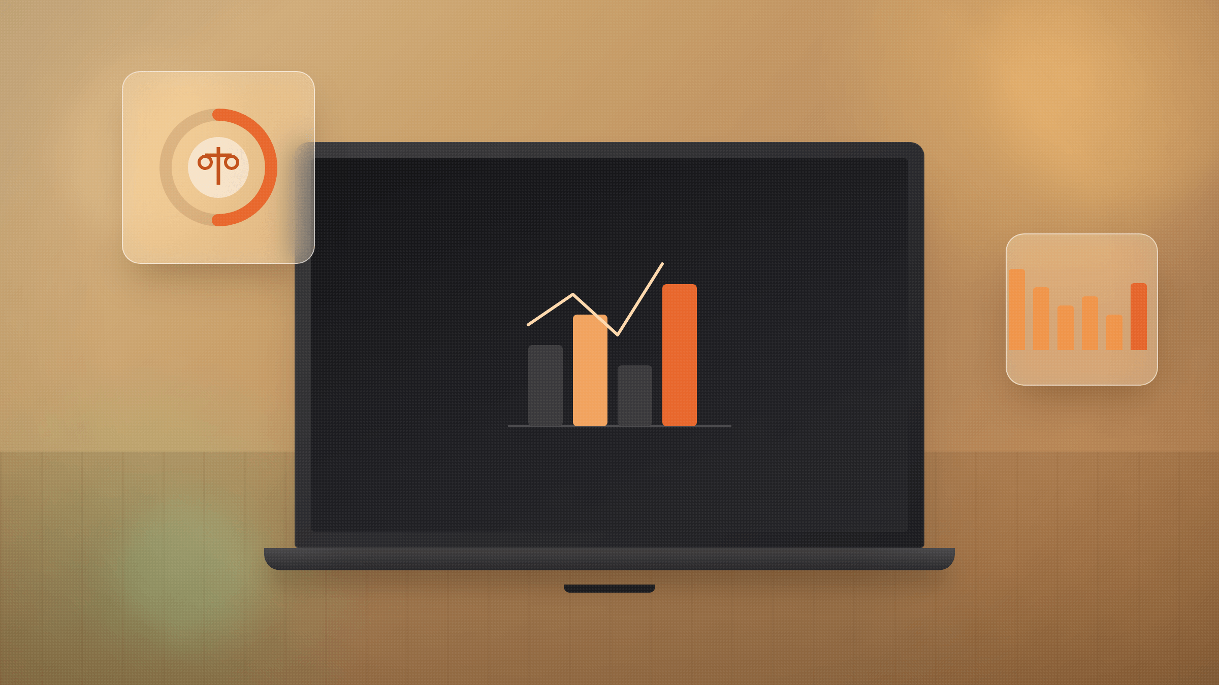 Illustration einer Waage, die Google Ads und SEO gegenüberstellt, Symbolbild für den Budget-Vergleich